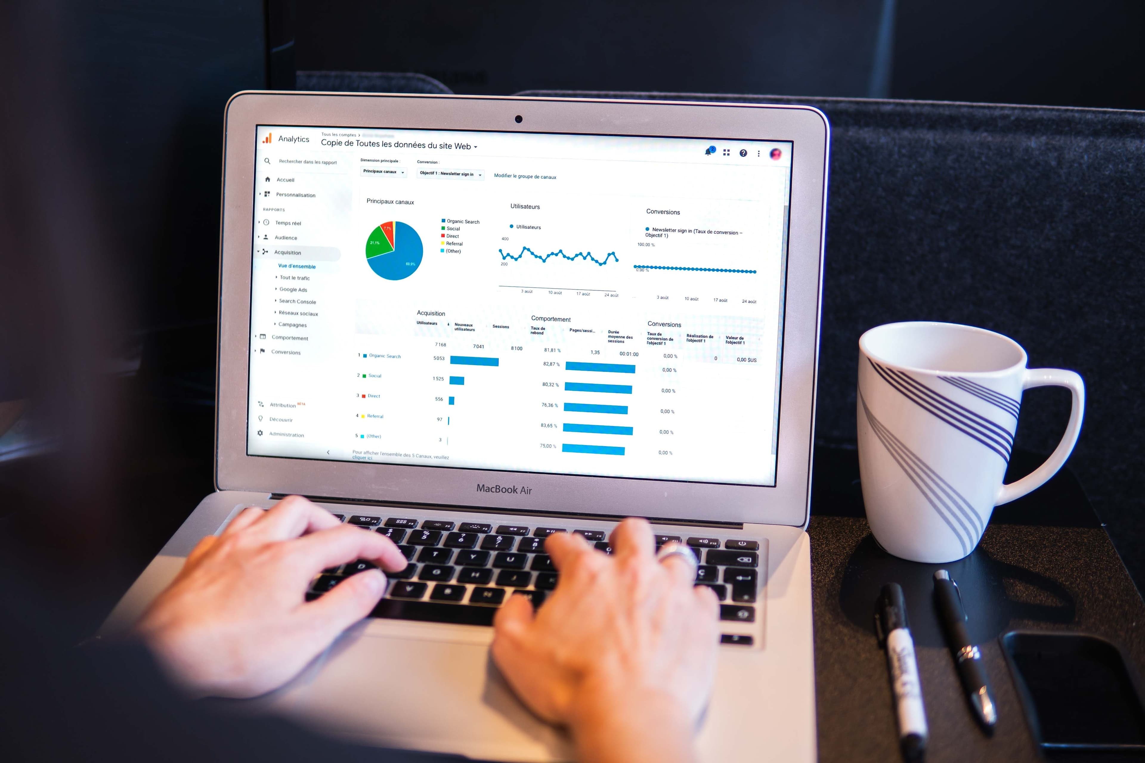 Research for Google Ads Agency UK on Laptop